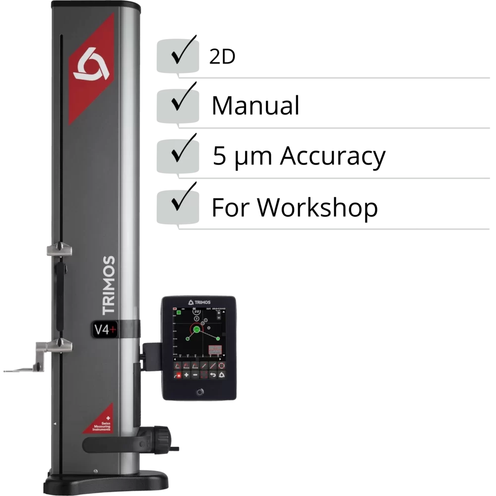 Trimos V4+ – aukščio matuoklis su jutikliniu ekranu ir 2D matavimais