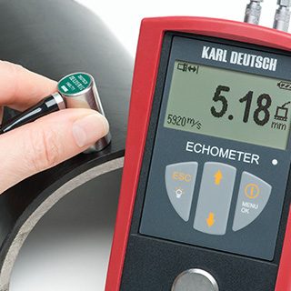Karl Deutsch ECHOMETER 1076 TC Data – storio matavimas per dangą